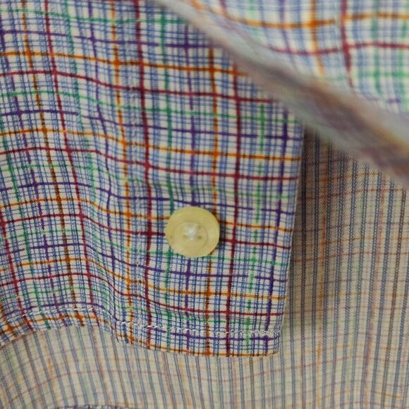 Etro Milano Button Down Shirt Mens Size 39 Multicolored Cotton Long Sleeve - Picture 6 of 7